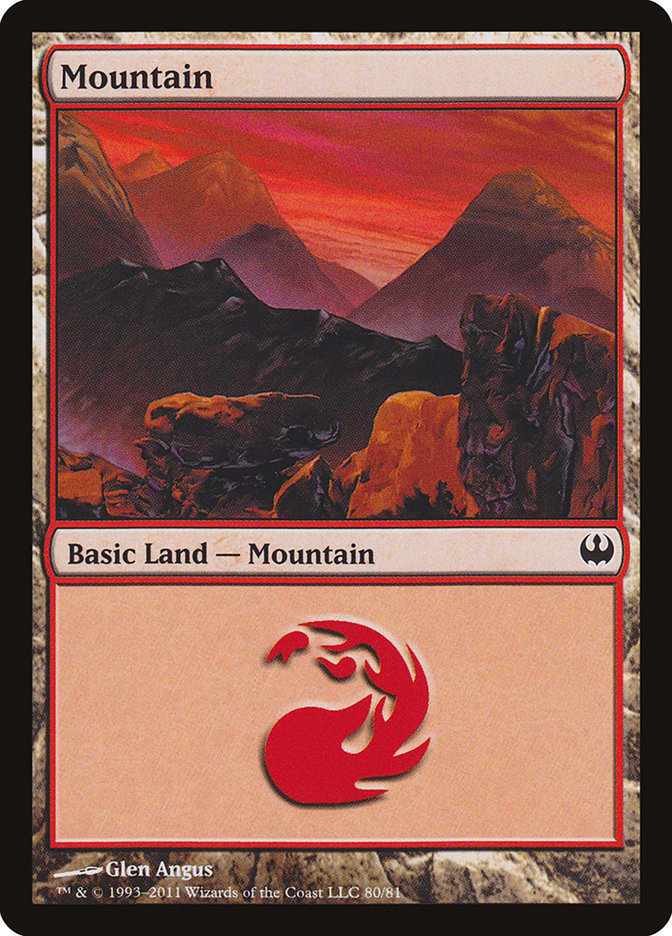 Mountain (80) [Duel Decks: Knights vs. Dragons] | Card Merchant Takapuna