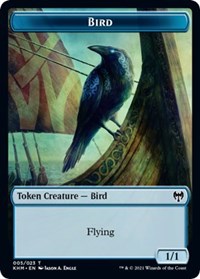 Bird (005) // Soldier Double-Sided Token [Kaldheim Commander Tokens] | Card Merchant Takapuna