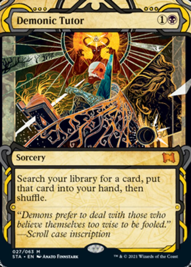 Demonic Tutor (Foil Etched) [Strixhaven: School of Mages Mystical Archive] | Card Merchant Takapuna