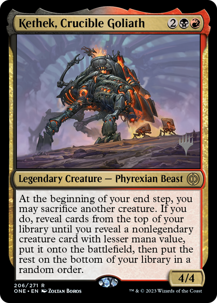 Kethek, Crucible Goliath (Promo Pack) [Phyrexia: All Will Be One Promos] | Card Merchant Takapuna