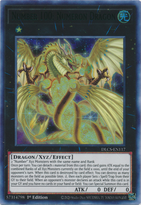 Number 100: Numeron Dragon (Green) [DLCS-EN117] Ultra Rare | Card Merchant Takapuna