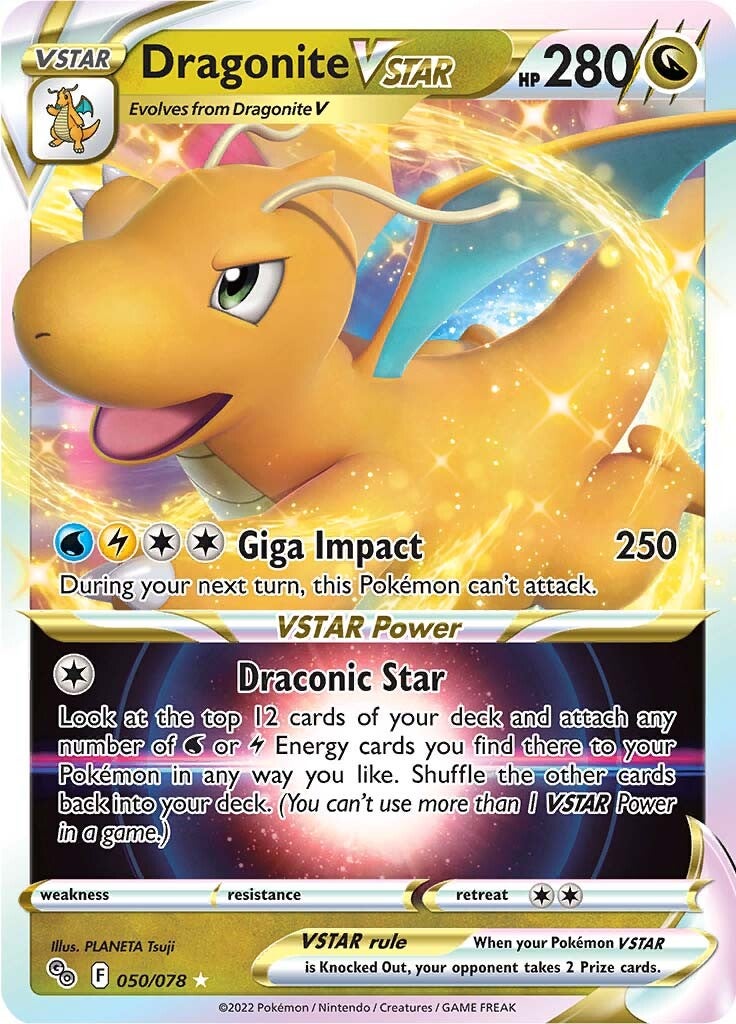 Dragonite VSTAR (050/078) [Pokémon GO] | Card Merchant Takapuna