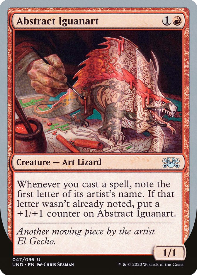 Abstract Iguanart [Unsanctioned] | Card Merchant Takapuna