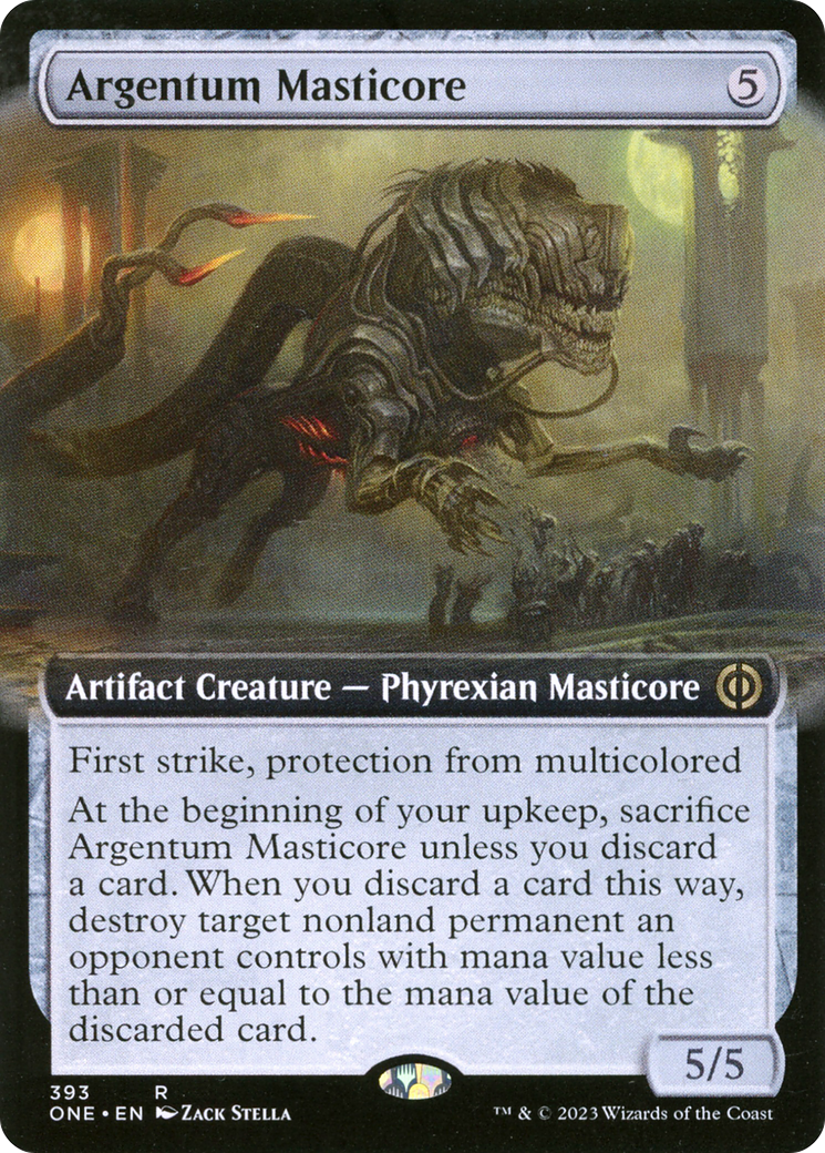 Argentum Masticore (Extended Art) [Phyrexia: All Will Be One] | Card Merchant Takapuna