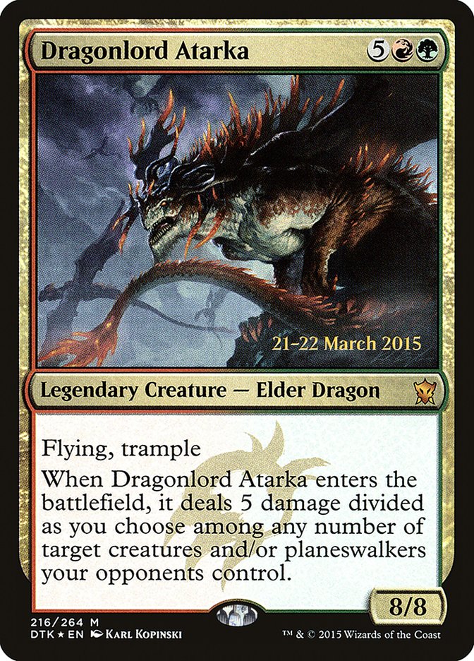 Dragonlord Atarka [Dragons of Tarkir Prerelease Promos] | Card Merchant Takapuna