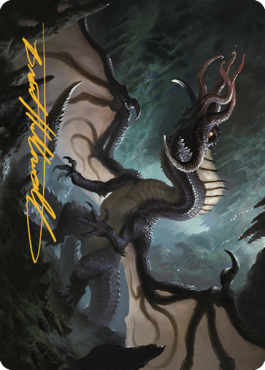 Brainstealer Dragon Art Card (Gold-Stamped Signature) [Commander Legends: Battle for Baldur's Gate Art Series] | Card Merchant Takapuna