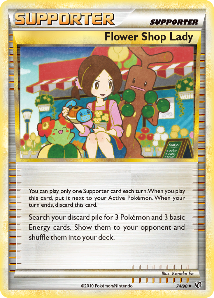 Flower Shop Lady (74/90) [HeartGold & SoulSilver: Undaunted] | Card Merchant Takapuna