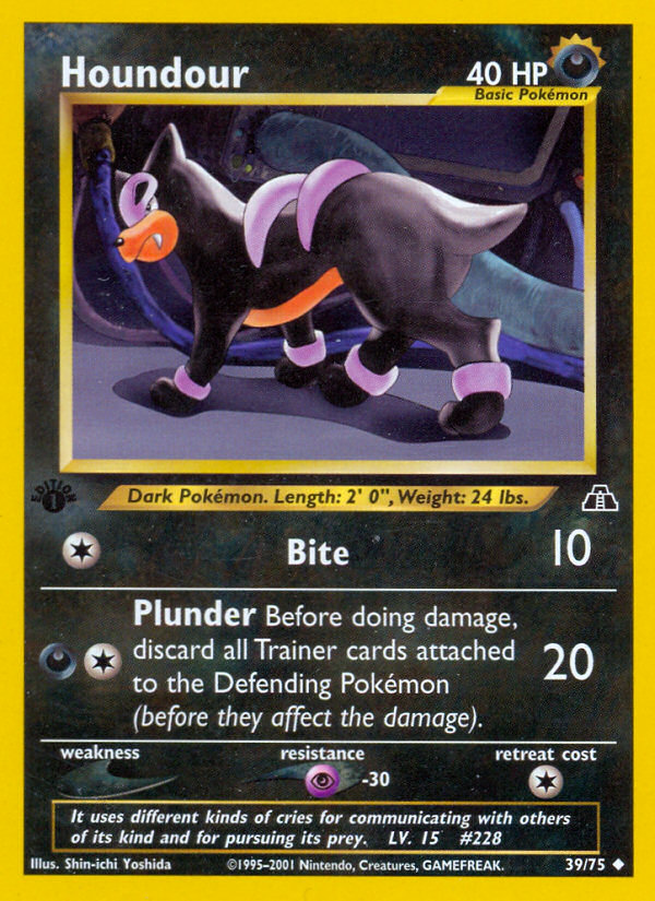 Houndour (39/75) [Neo Discovery 1st Edition] | Card Merchant Takapuna