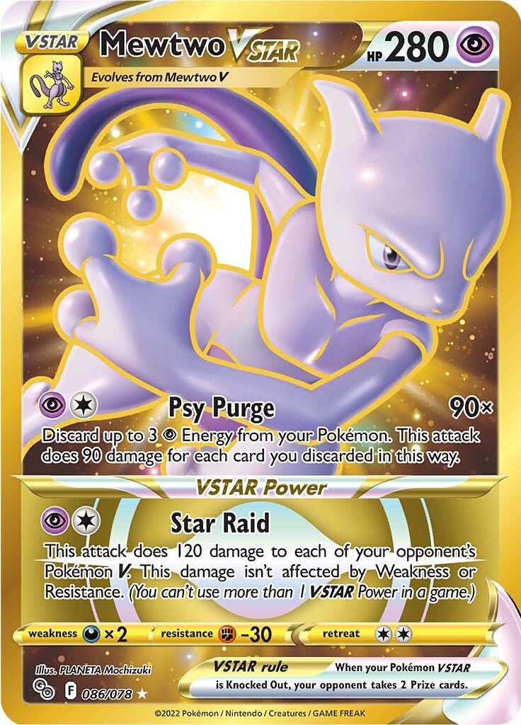 Mewtwo VSTAR (086/078) [Pokémon GO] | Card Merchant Takapuna