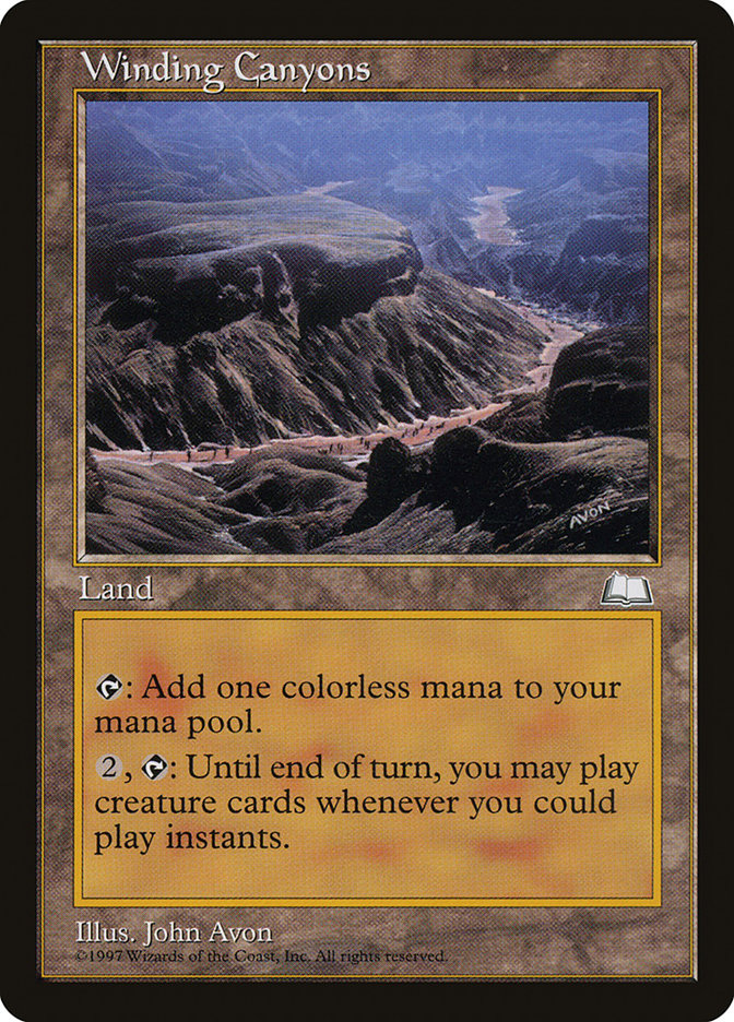 Winding Canyons [Weatherlight] | Card Merchant Takapuna