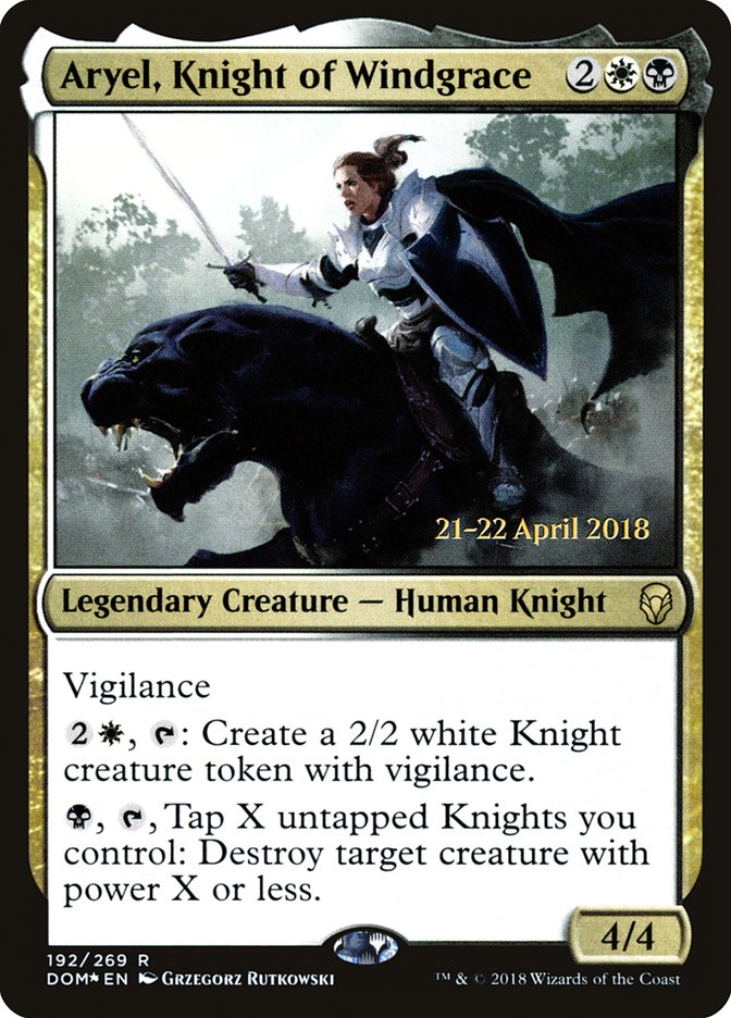 Aryel, Knight of Windgrace [Dominaria Prerelease Promos] | Card Merchant Takapuna