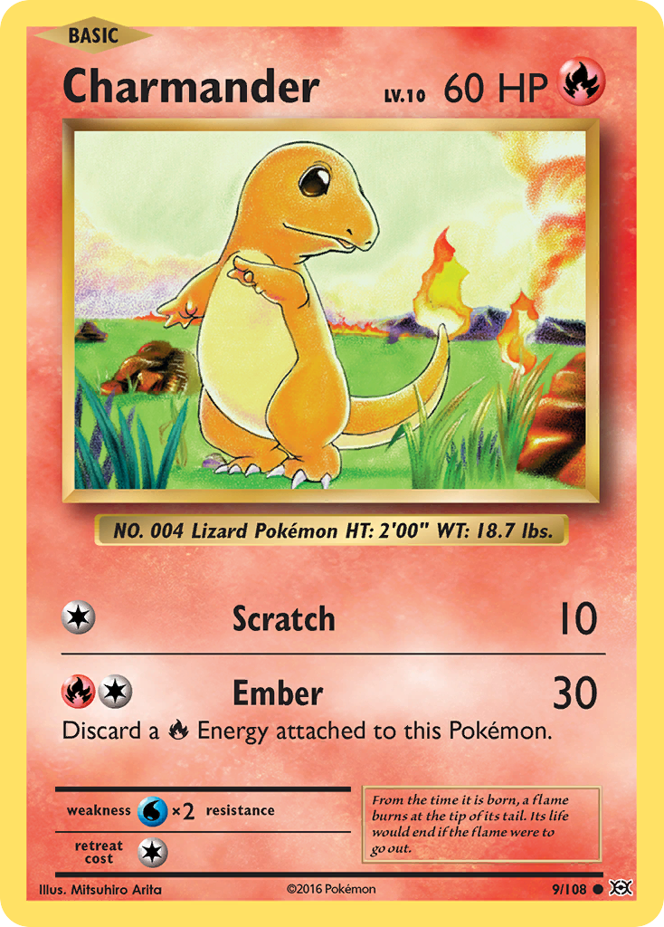 Charmander (9/108) [XY: Evolutions] | Card Merchant Takapuna