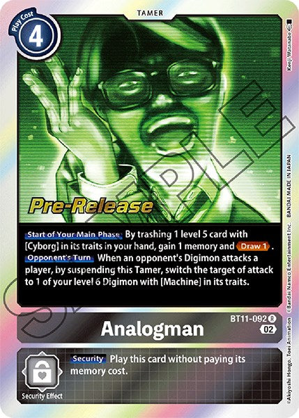 Analogman [BT11-092] [Dimensional Phase Pre-Release Promos] | Card Merchant Takapuna