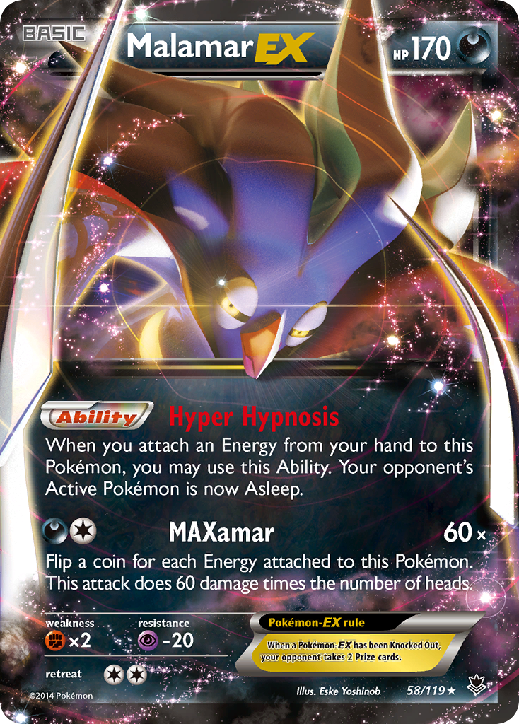 Malamar EX (58/119) [XY: Phantom Forces] | Card Merchant Takapuna