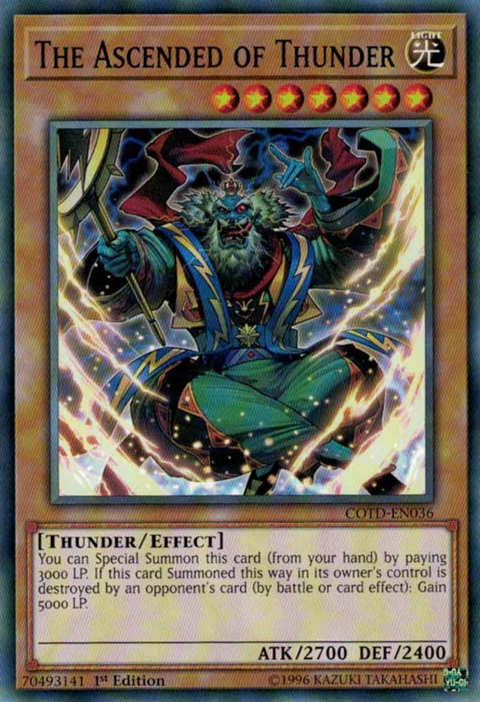 The Ascended of Thunder [COTD-EN036] Short Print | Card Merchant Takapuna