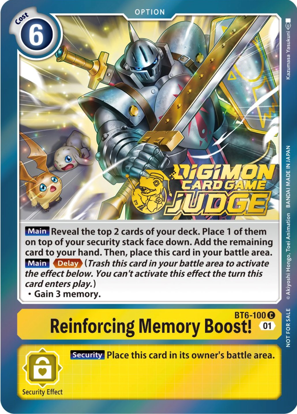 Reinforcing Memory Boost! [BT6-100] (Judge Pack 3) [Double Diamond Promos] | Card Merchant Takapuna