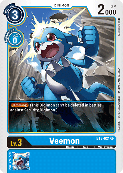 Veemon [BT3-021] [Release Special Booster Ver.1.5] | Card Merchant Takapuna