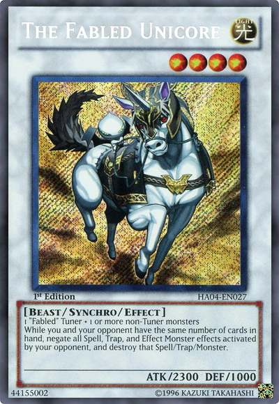 The Fabled Unicore [HA04-EN027] Secret Rare | Card Merchant Takapuna