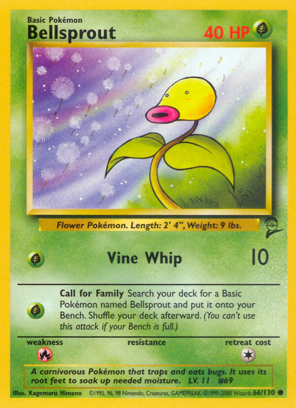 Bellsprout (66/130) [Base Set 2] | Card Merchant Takapuna