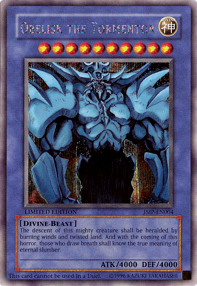 Obelisk the Tormentor [JMP-EN004] Secret Rare | Card Merchant Takapuna