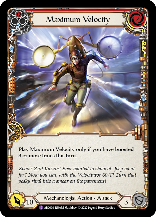 Maximum Velocity [U-ARC008] (Arcane Rising Unlimited)  Unlimited Normal | Card Merchant Takapuna