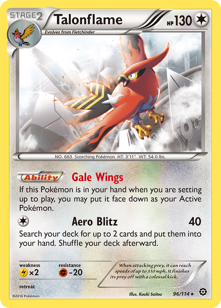 Talonflame (96/114) [XY: Steam Siege] | Card Merchant Takapuna