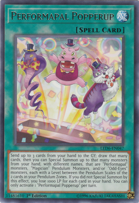 Performapal Popperup [LED6-EN047] Rare | Card Merchant Takapuna