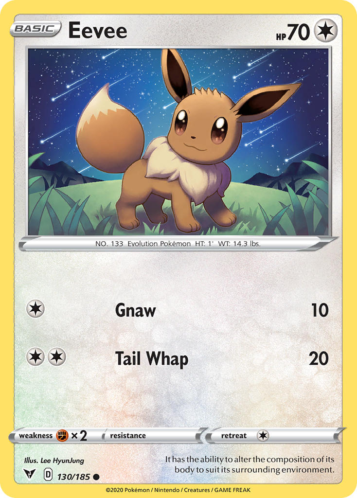 Eevee (130/185) [Sword & Shield: Vivid Voltage] | Card Merchant Takapuna