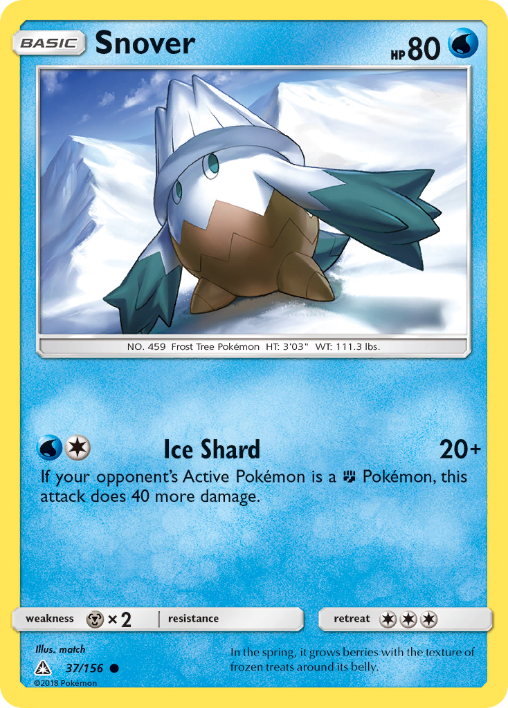 Snover (37/156) [Sun & Moon: Ultra Prism] | Card Merchant Takapuna