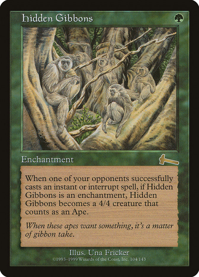 Hidden Gibbons [Urza's Legacy] | Card Merchant Takapuna