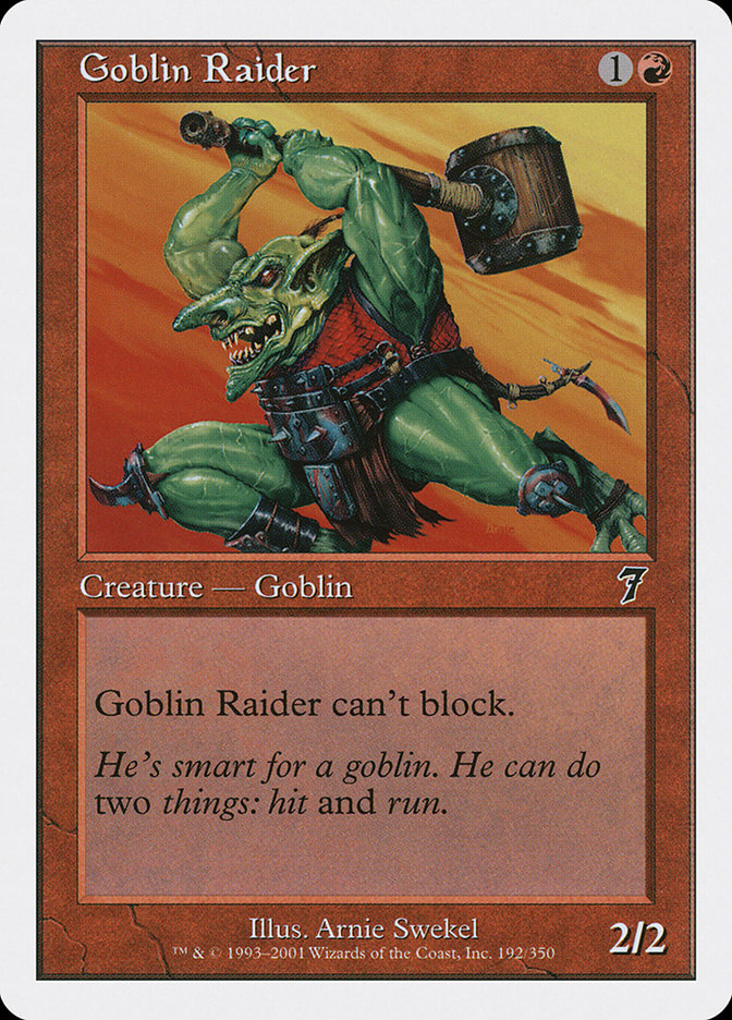 Goblin Raider [Seventh Edition] | Card Merchant Takapuna