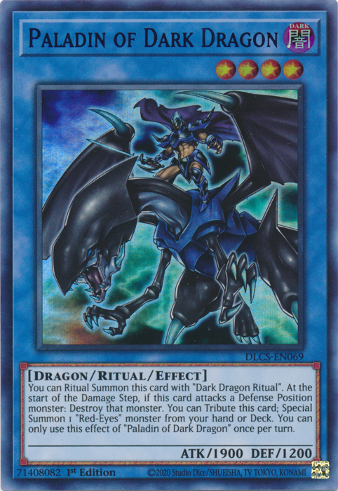 Paladin of Dark Dragon (Blue) [DLCS-EN069] Ultra Rare | Card Merchant Takapuna