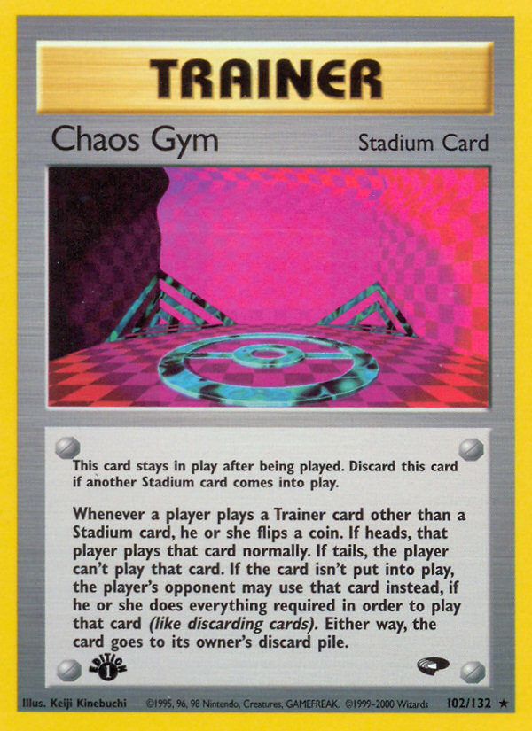 Chaos Gym (102/132) [Gym Challenge 1st Edition] | Card Merchant Takapuna