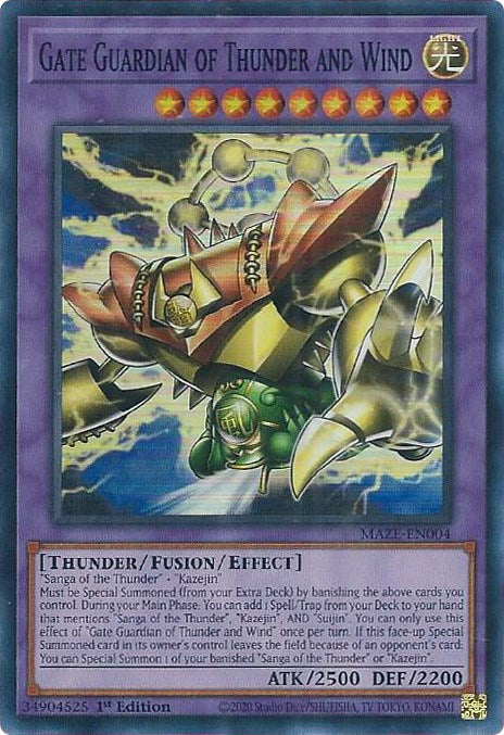 Gate Guardian of Thunder and Wind [MAZE-EN004] Super Rare | Card Merchant Takapuna