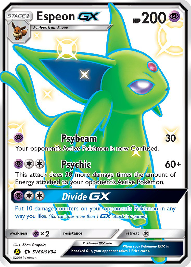 Espeon GX (SV60/SV94) [Sun & Moon: Hidden Fates - Shiny Vault] | Card Merchant Takapuna