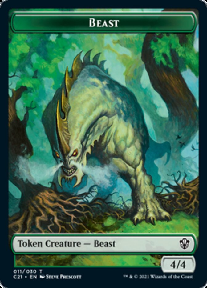 Beast (011) // Insect Double-Sided Token [Commander 2021 Tokens] | Card Merchant Takapuna