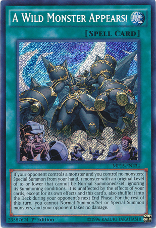 A Wild Monster Appears! [MP15-EN234] Secret Rare | Card Merchant Takapuna