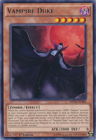 Vampire Duke [MP14-EN180] Rare | Card Merchant Takapuna