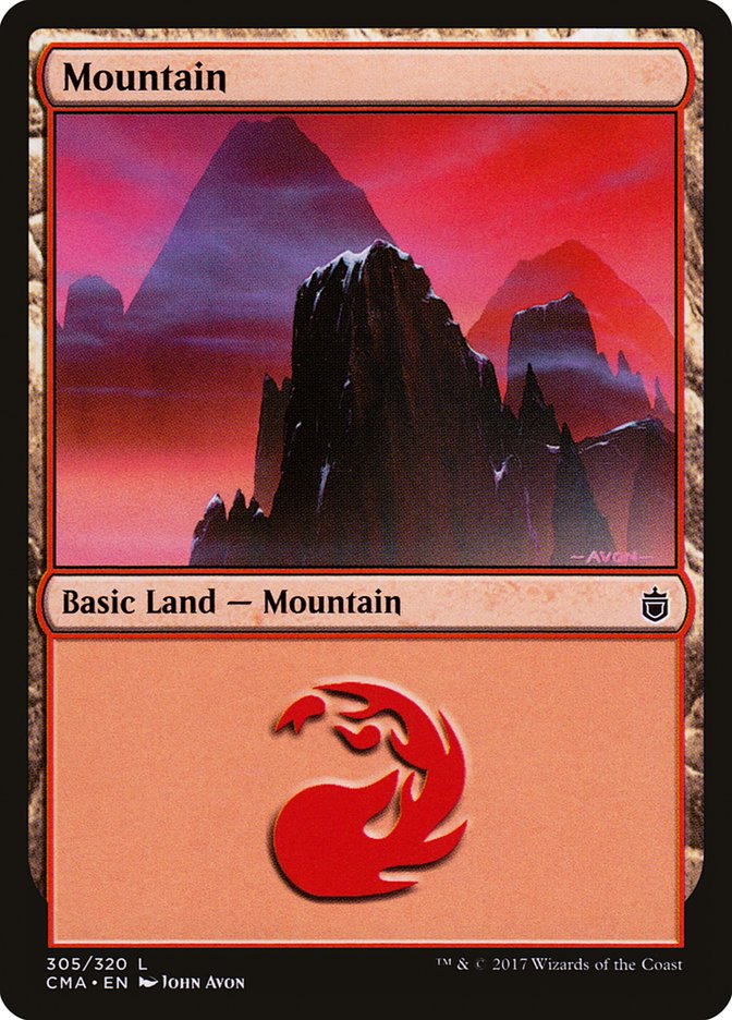 Mountain (305) [Commander Anthology] | Card Merchant Takapuna