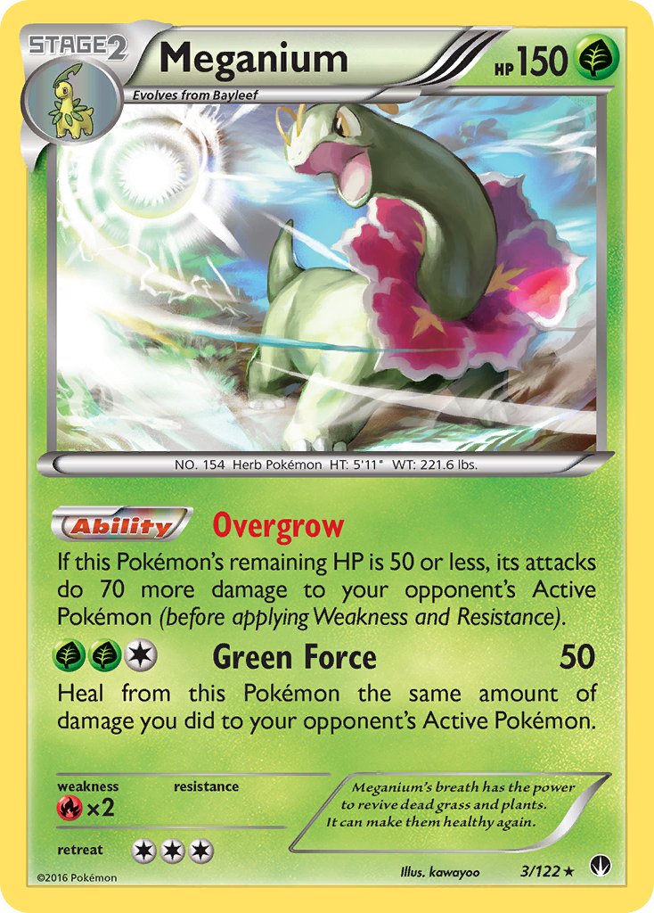 Meganium (3/122) (Cosmos Holo) (Blister Exclusive) [XY: BREAKpoint] | Card Merchant Takapuna