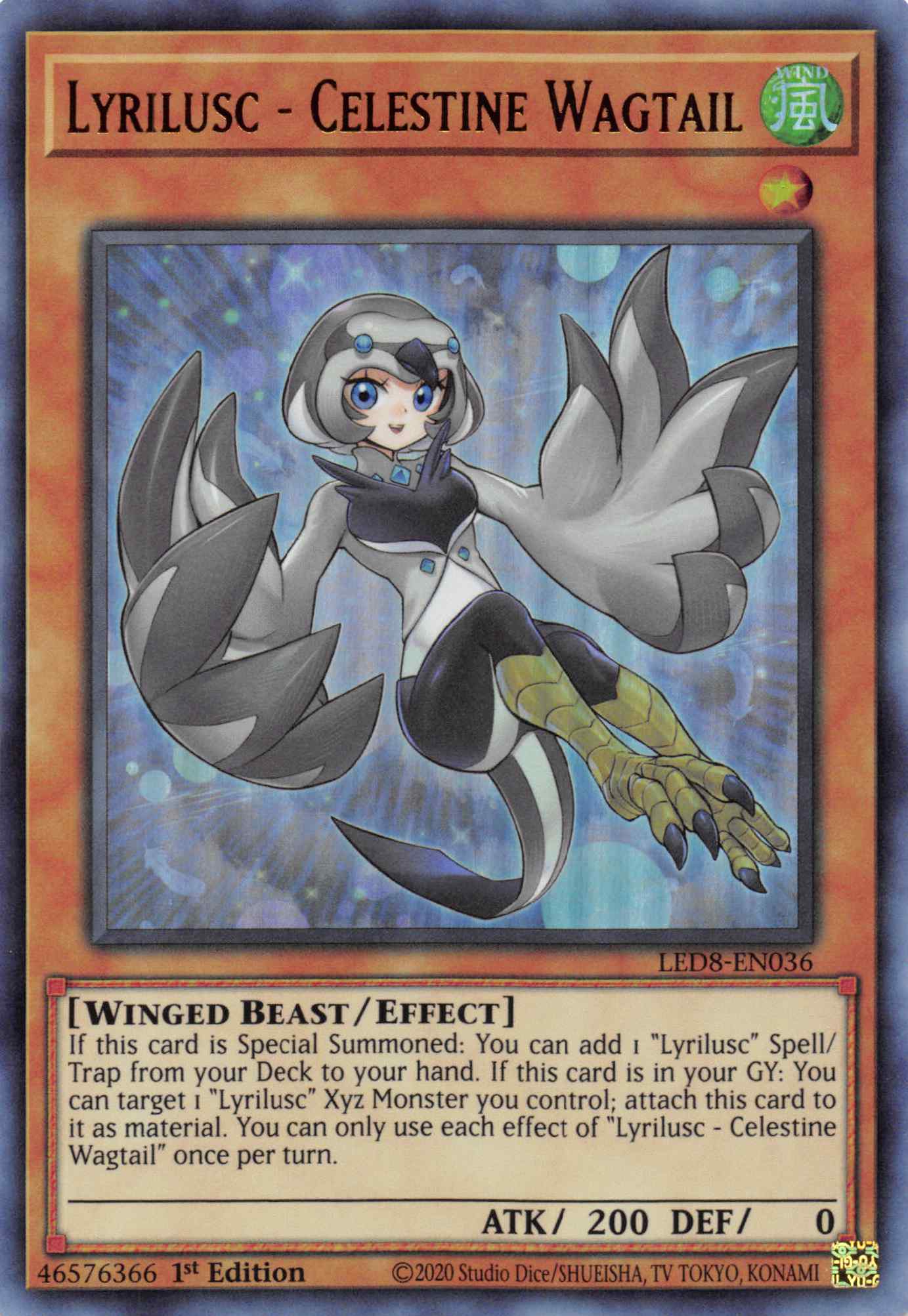 Lyrilusc - Celestine Wagtail [LED8-EN036] Ultra Rare | Card Merchant Takapuna