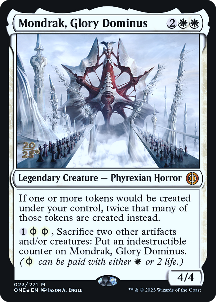 Mondrak, Glory Dominus [Phyrexia: All Will Be One Prerelease Promos] | Card Merchant Takapuna