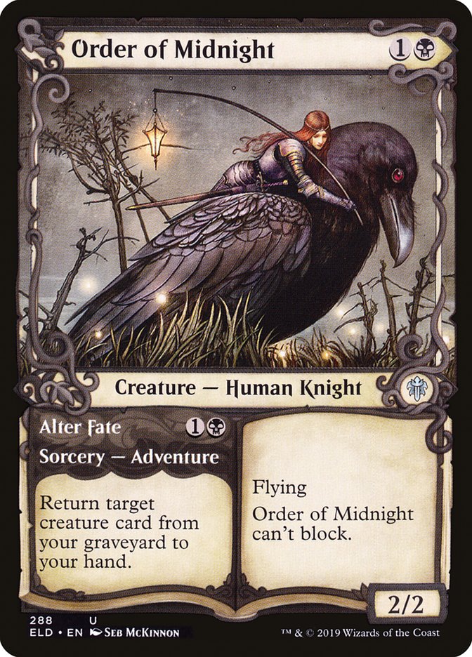 Order of Midnight // Alter Fate (Showcase) [Throne of Eldraine] | Card Merchant Takapuna