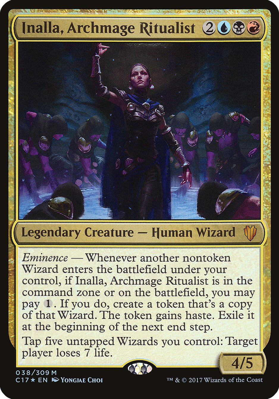 Inalla, Archmage Ritualist (Oversized) [Commander 2017 Oversized] | Card Merchant Takapuna