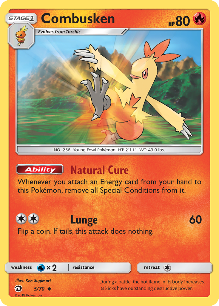 Combusken (5/70) [Sun & Moon: Dragon Majesty] | Card Merchant Takapuna