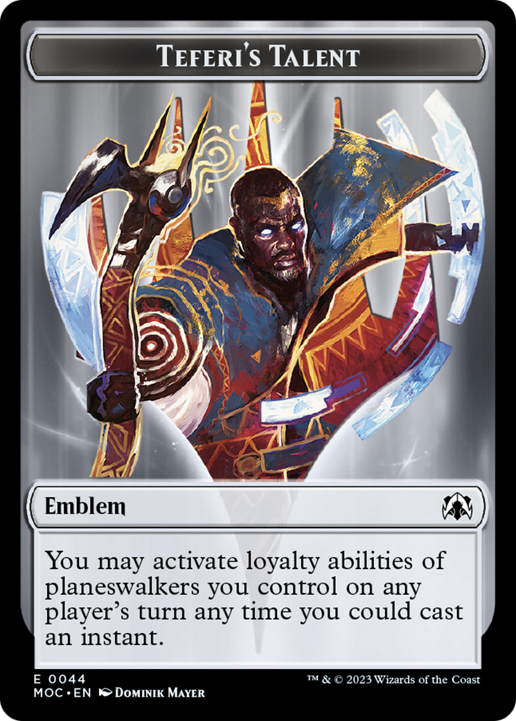 Teferi's Talent Emblem [March of the Machine Commander Tokens] | Card Merchant Takapuna