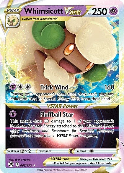 Whimsicott VSTAR (065/172) [Sword & Shield: Brilliant Stars] | Card Merchant Takapuna