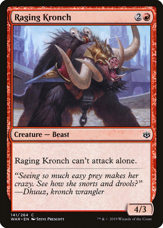 Raging Kronch [War of the Spark] | Card Merchant Takapuna