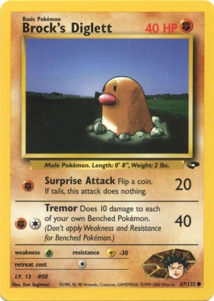 Brock's Diglett (67/132) [Gym Challenge Unlimited] | Card Merchant Takapuna