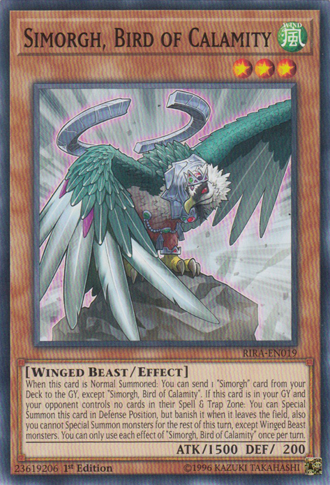 Simorgh, Bird of Calamity [RIRA-EN019] Common | Card Merchant Takapuna